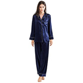 SILK PJ SET - BLACK - M048 WestStyle
